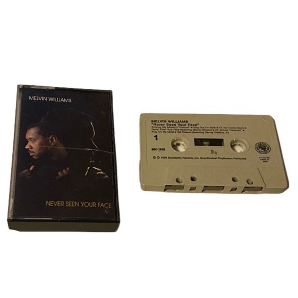 Melvin Williams ‎– Never Seen Your Face gospel audio cassette.